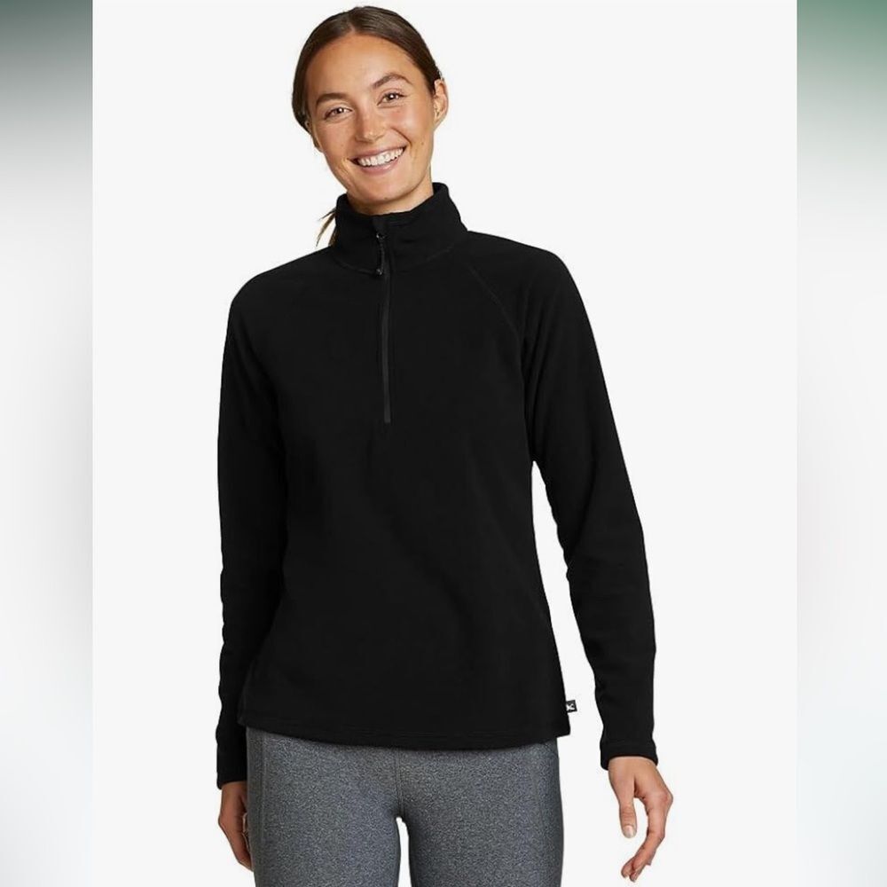 Eddie Bauer Women's Quest 1/4 Zip jacket size L black NWT‎ in packaging